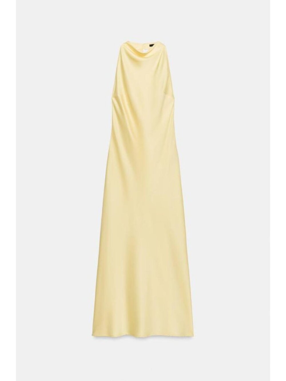 ZARA DRAPED HALTER MIDI DRESS WITH OPEN BACK